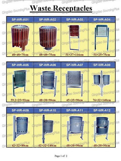  Waste Receptacles, Trash Containers, Garbage Cans, Dustbin (À rebuts, poubelles, poubelles, poubelle)