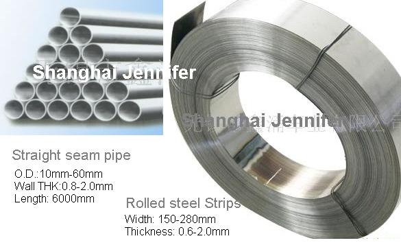  Steel Straight Seam Pipe, Rolled Strip