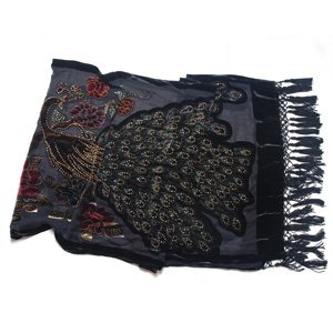  Silk Shawl With Embroidery (Châle en soie brodée)