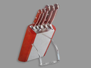  6 Pcs Knife Set With Wooden Block