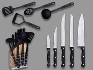  10 Pcs Knife Set With Wooden Block