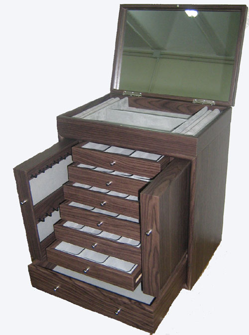  Jewellery Box with Mirror & Multi-Drawers