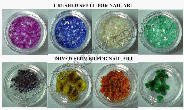  Crushed Shell And Fried Flower For Nail Art (Crushed Shell et Fried Flower For Nail Art)