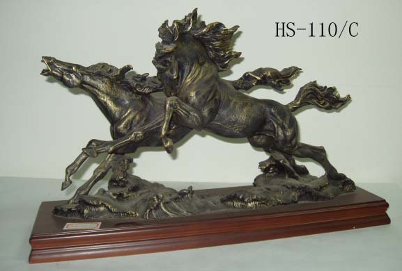  Bronze Color Animal, Horse, Business Gift Resin Craft Statue