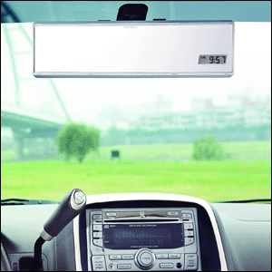  DC 12v Rear View Mirror With Digital Clock