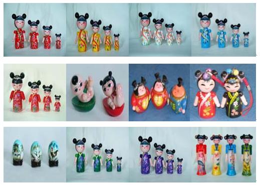  Hand Painted Wooden Puppet, Wooden Doll (Marionnettes en bois peintes à la main, Wooden Doll)