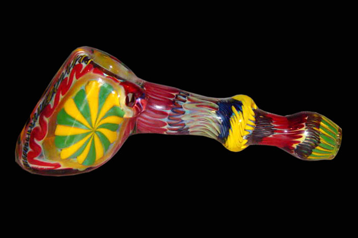  Inside Out Colored Glass Smoking Pipe