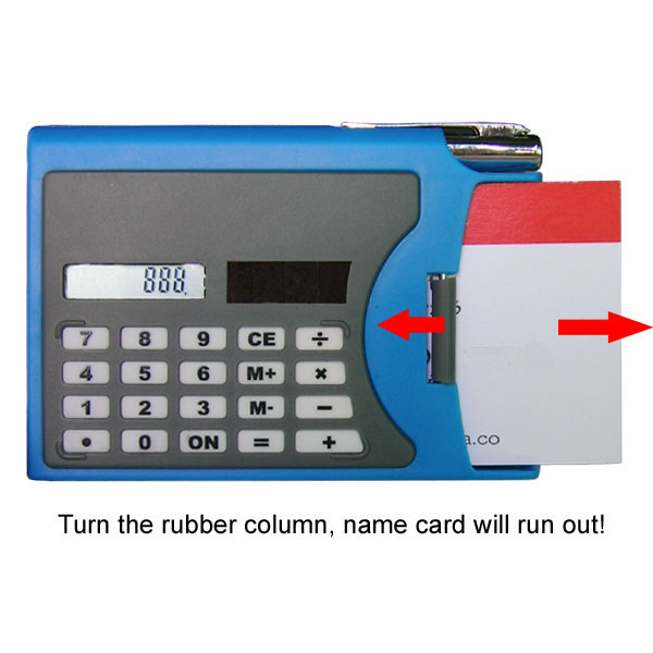  Solar Calculator With Pen And Name Card Holder (Solar-Rechner mit Stift und Name des Karteninhabers)