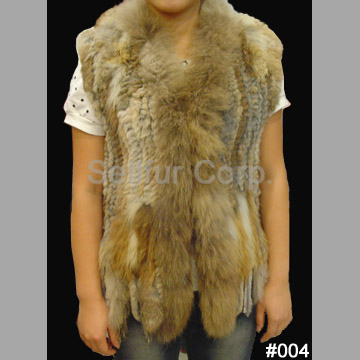  Rabbit Knit Fur Vest (Мех кролика вязать Vest)