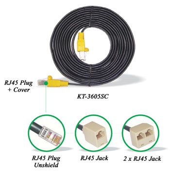 ISDN-Kabel, RJ45 Stecker auf RJ45 Plug / Jack (ISDN-Kabel, RJ45 Stecker auf RJ45 Plug / Jack)