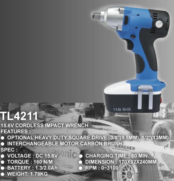  15.6V Cordless Impact Wrench