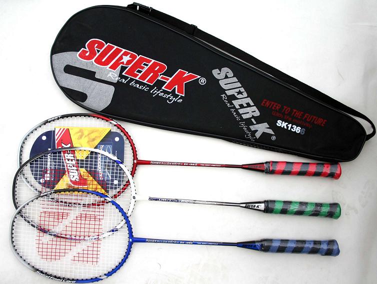  Badminton Racket Set With PVC Full Cover With Handle (Badminton Racket Set mit PVC Full Cover mit Griff)