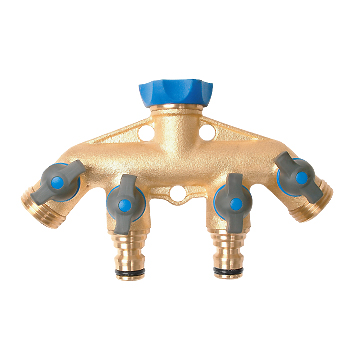  Comfort Grip Manifold 4-Way Tap