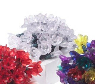  Set Of 35 Clear Double Petal Flower Lights (Ensemble de 35 Clair Double pétale de fleur Lights)