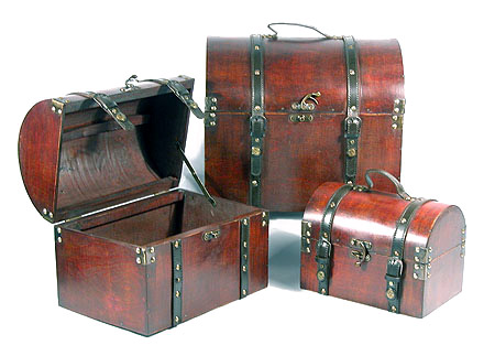  Wooden Set Of Three Boxes (Ensemble de boîtes en bois Trois)