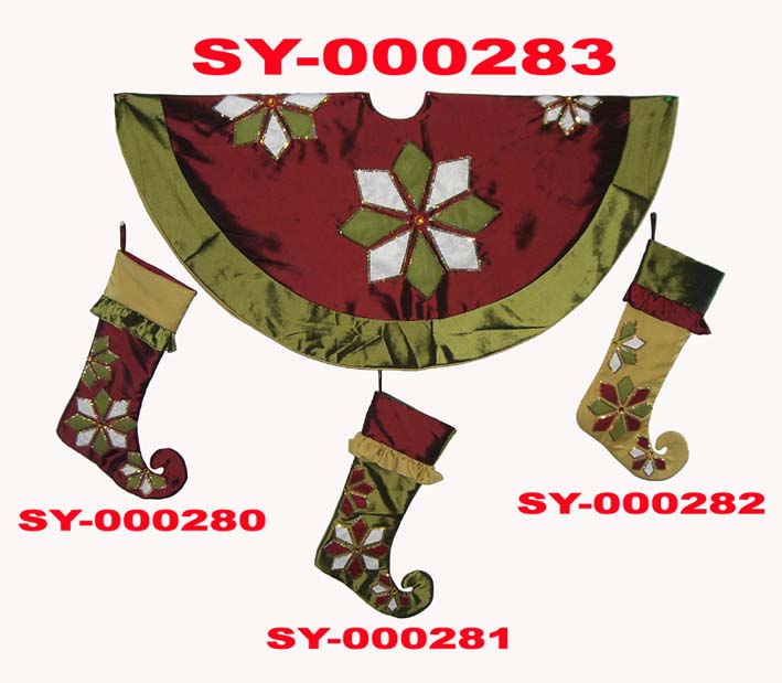 Tree Skirt & Stocking For Christmas (Tree Jupe & Stocking Pour Noël)