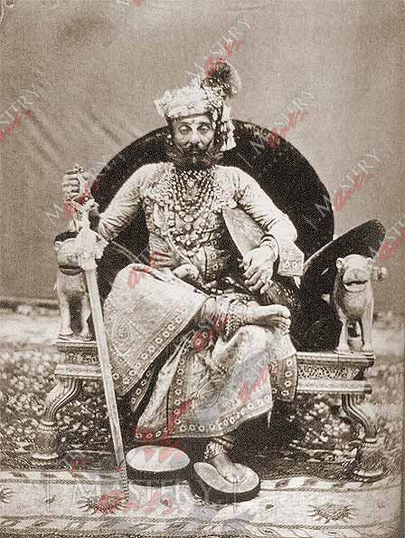 Antique Photo Canvas / Paper Print-India Vintage Kings (Antique Foto auf Leinwand / Papier Print-Indien Vintage Kings)
