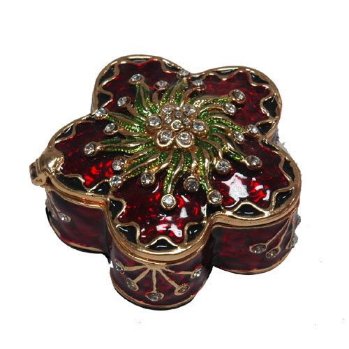  Floral Metal Jewellery Box-Artificial Crafts (Floral Bijoux Metal Box-Artificial Crafts)