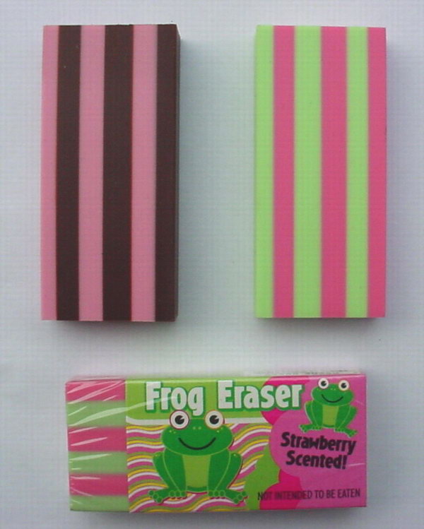  Eraser With 2 Colors Strip (Eraser Avec 2 Bande de Couleurs)