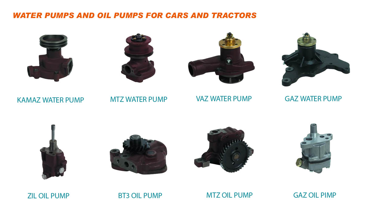 Wasserpumpe und Ölpumpe für Kamaz, MTZ, Gaz, Vaz, Zil, BT3 (Wasserpumpe und Ölpumpe für Kamaz, MTZ, Gaz, Vaz, Zil, BT3)