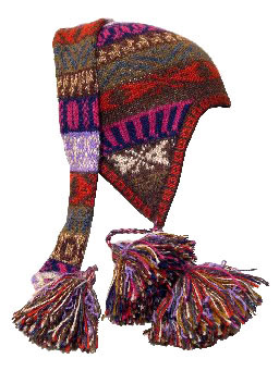  Machu Picchu Purple Alpaca Knit Hat ()