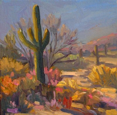  Cactus Oil Painting On Canvas (Cactus peinture à l`huile sur toile)