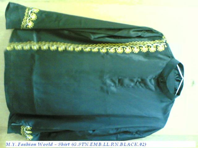  Gent Satin Shirt Embroidery