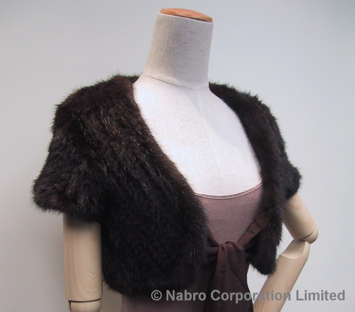  Mink Stretch Fur Bolero W / Silk Chiffon (Mink Fur Stretch Bolero W / Silk Chiffon)