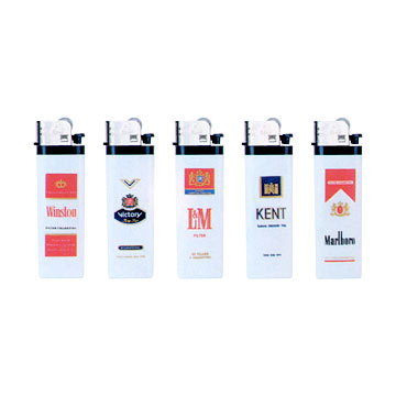  Printed Slim Opaque Lighters (Gedruckte Slim Opaque Feuerzeuge)