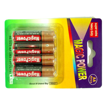  Blister Packed AAA/AA Size Batteries (Блистер Сухой AAA / батареи типоразмера АА)