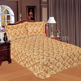  4pcs Satin Embroidery Bedspread Set (Couvre-lit en satin Broderie 4pcs Set)