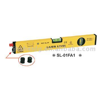 spirit level with laser beam