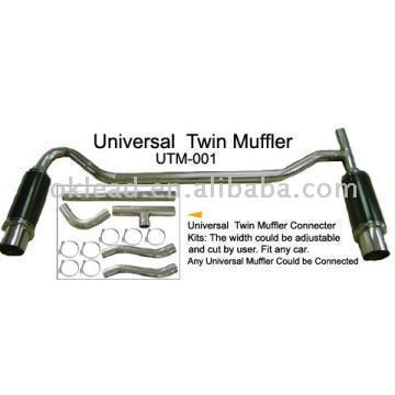  Universal Carbon Fiber Twin Muffler (Universal Carbon Fiber Twin Muffler)