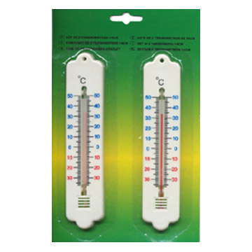  Thermometers Plastic and Wooden Back ( Thermometers Plastic and Wooden Back)