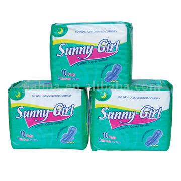 Sanitary Napkin with Cotton Cover, Aloe & Wings (Sanitary Napkin with Cotton Cover, Aloe & Wings)