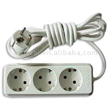  3-Gang Socket with Earthing (3-Gang Steckdose mit Erdung)