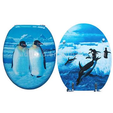  MDF 3d Toilet Seats - Penguin Design (MDF 3d Sièges de toilette - Penguin Design)