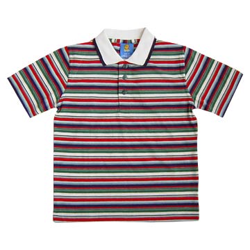  Children`s Yarn Dyed Polo Shirt (HT-C004) (Детский окрашенная пряжа Рубашки поло (HT-C004))