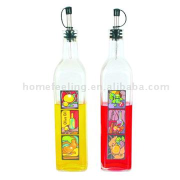  2pcs Glass Oil and Vinegar Bottle (2pcs Verre Bouteille Huile et vinaigre)