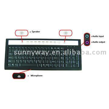 3 in 1 Keyboard mit Lautsprecher, Mikrofon, USB-Hub (3 in 1 Keyboard mit Lautsprecher, Mikrofon, USB-Hub)