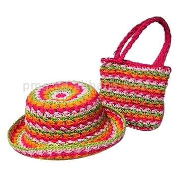  Straw Hat and Bag Set ( Straw Hat and Bag Set)