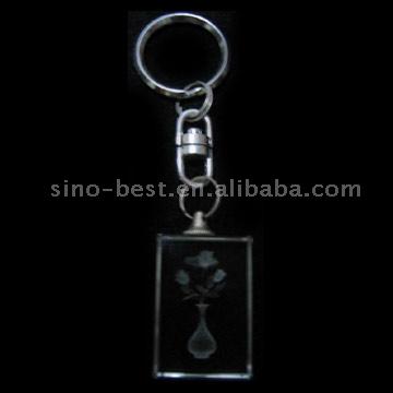  Crystal Keychain with 3D Engraving