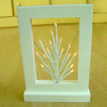  15L B/O Rice Lights with Wooden Frame (15L B / O Rice Lights mit Holzrahmen)