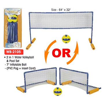  2-In-1 Water Polo/Volleyball Set (2-В  водному поло / Волейбол Установить)