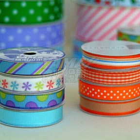 Pigment Printed Ribbon Mit Swiss Dots (Pigment Printed Ribbon Mit Swiss Dots)