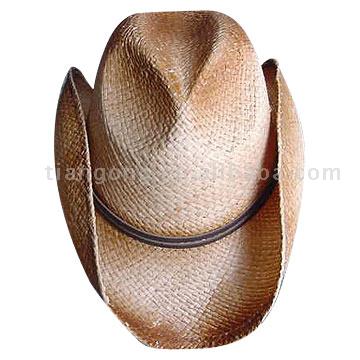  Raffia Cowboy Hat (Chapeau de cowboy en raphia)
