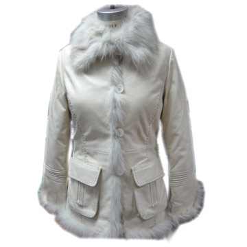  Ladies` Leather Coat (Cuir Ladies `Coat)