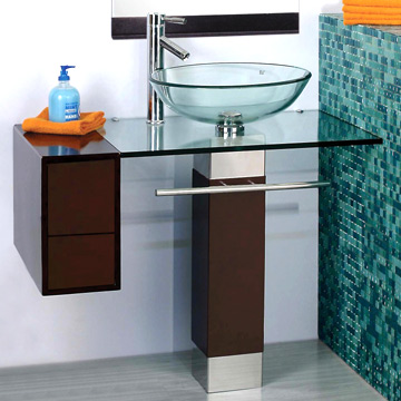  Solid Wood Glass Basin ( Solid Wood Glass Basin)