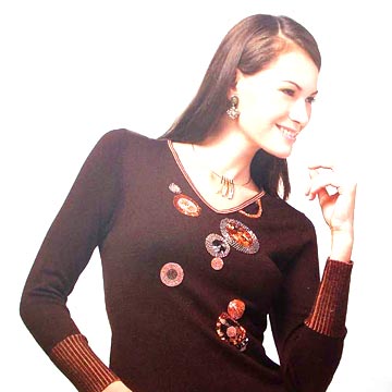  Women`s Embroidery Sweater ( Women`s Embroidery Sweater)