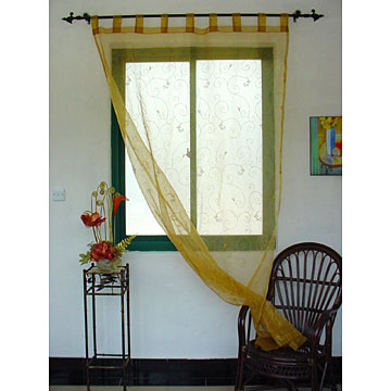  Embroidered Organza Curtain